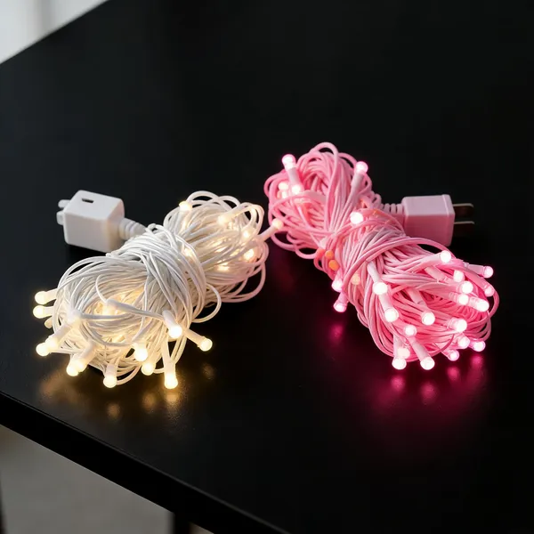 Pixofeet_24_Leds_11_M_Pink,_White_Steady_Bulb_Rice_Lights_(Pack_Of_2)
