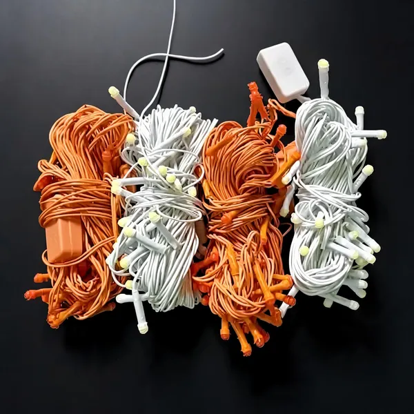 Pixofeet_24_Leds_11_M_Orange,_White_Steady_Bulb_Rice_Lights_(Pack_Of_4)