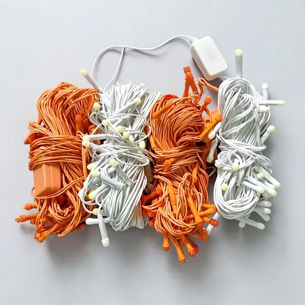 Pixofeet_24_Leds_11_M_Orange,_White_Steady_Bulb_Rice_Lights_(Pack_Of_4)