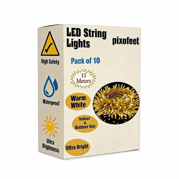 Pixofeet_25_Leds_12_M_Yellow_Steady_Ball_Rice_Lights_(Pack_Of_10)