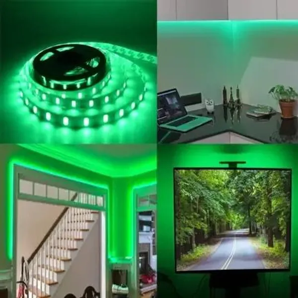 Pixofeet_60_Leds_4.5_M_Green_Steady_Strip_Rice_Lights_(Pack_Of_2)
