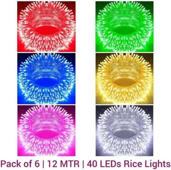 Multifunction_40_Leds_12_M_Multicolor_Steady_Bulb_Rice_Lights_(Pack_Of_6)