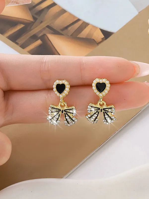 Gold_Tone_Heart_Bow_Drop_Earrings_for_Women