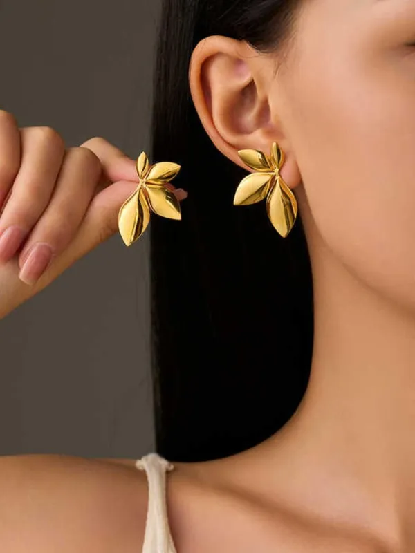 Gold-Tone_Leaf_Design_Earrings_for_Women