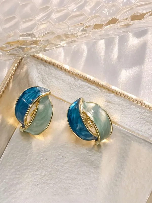 Colorful_Enamel_Earrings_Combo_–_Teal_Mint_Hoop,_Pastel_Butterfly_&_Multicolor_Mosaic_Studs_|_3_Pair_Combo