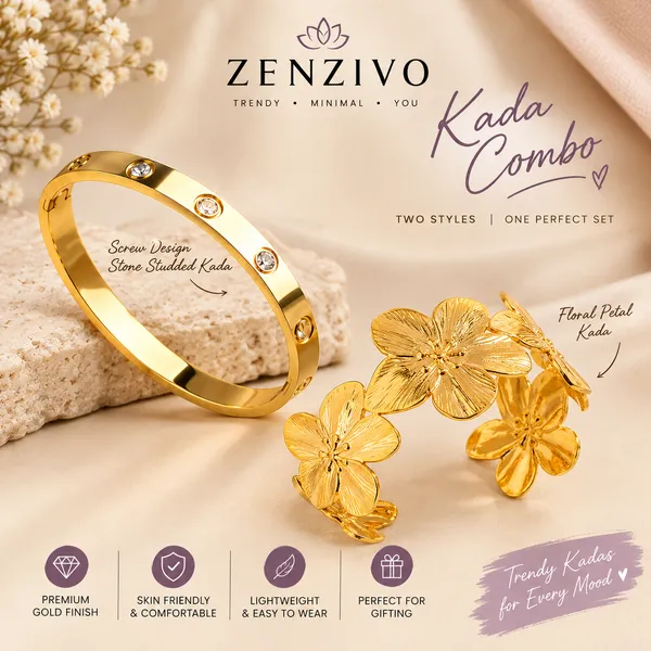 Gold_Tone_Screw_Motif_Bracelet_for_Women