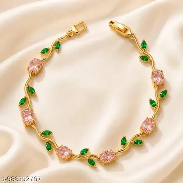 18K_Gold_Vine_Gemstone_Bracelet_for_Women