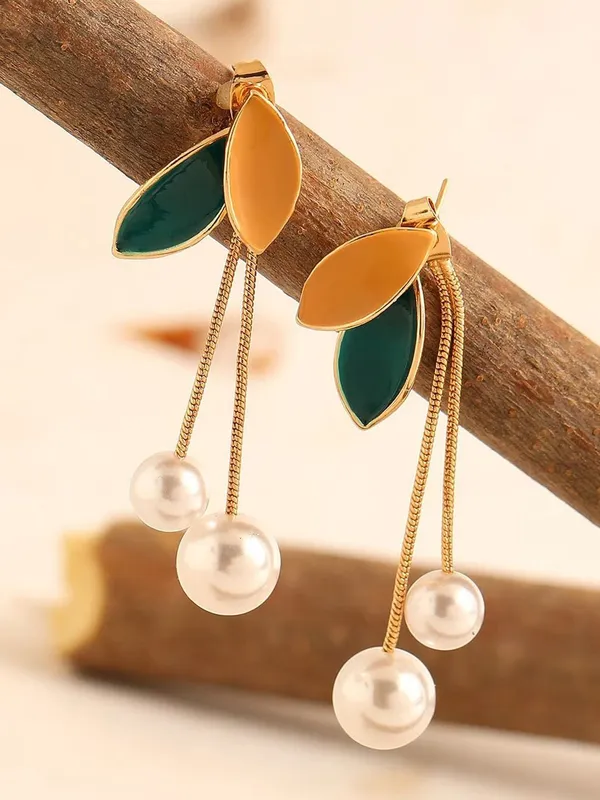 Gold-Tone_Leaf_Drop_Earrings_for_Women