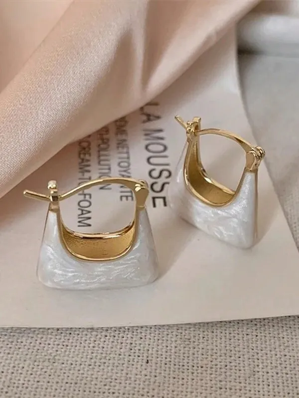 White_Gold_Tone_Geometric_Drop_Earrings_for_Women