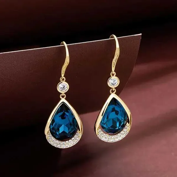 Blue_Teardrop_Drop_Earrings_for_Women
