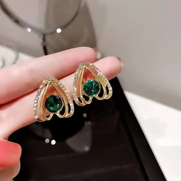 Gold_Tone_Green_Stone_Triangular_Stud_Earrings_for_Women