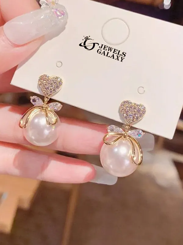 Gold_Tone_Pearl_Bow_Drop_Earrings_for_Women