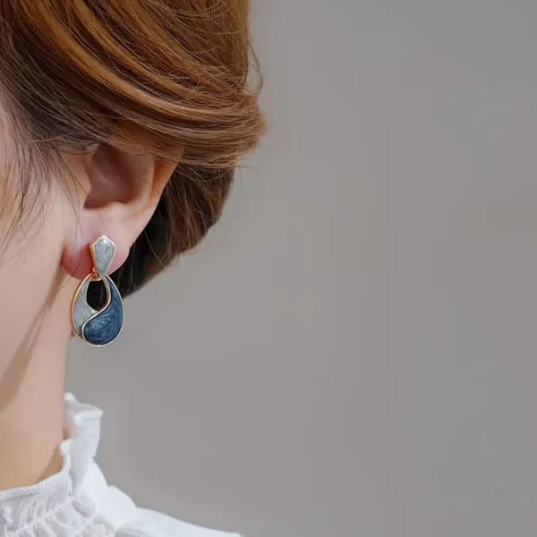 Blue_Silver_Tone_Drop_Earrings_for_Women