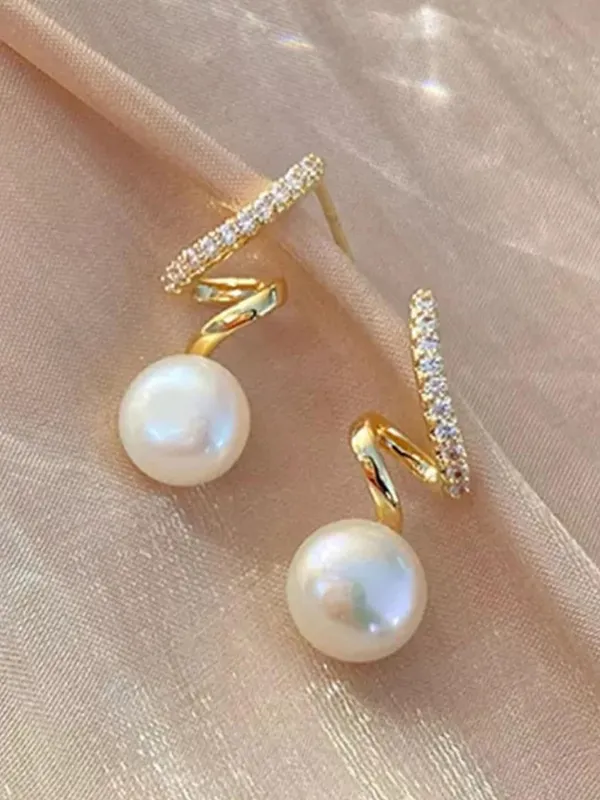 Gold_Tone_Pearl_Drop_Earrings_For_Women