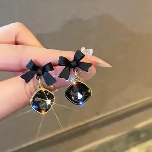 Black_Crystal_Bow_Drop_Earrings_for_Women