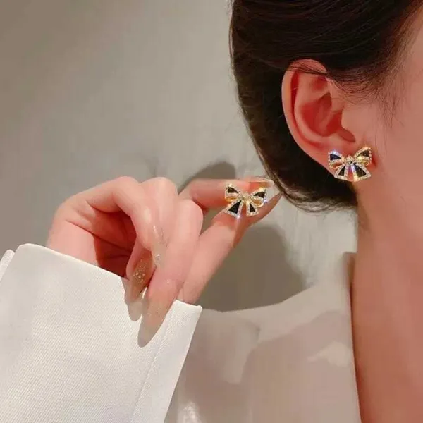 Gold-Tone_Bow_Stud_Earrings_for_Women