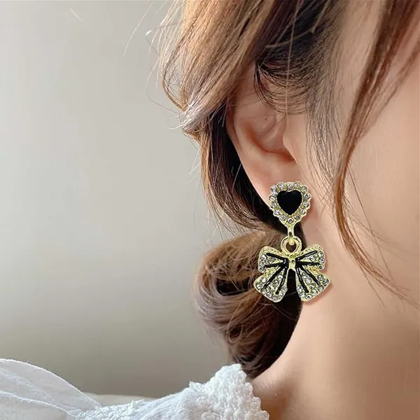 Gold_Tone_Heart_Bow_Drop_Earrings_for_Women