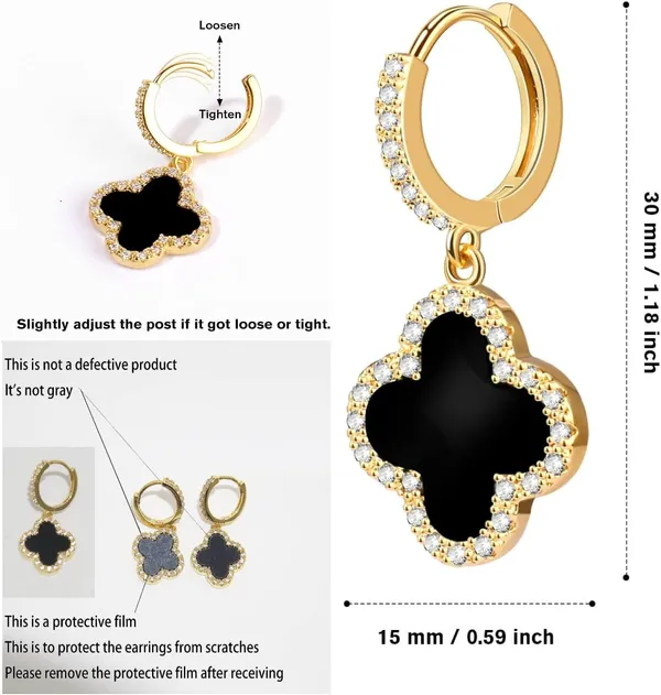 Gold_Tone_Clover_Drop_Earrings_for_Women