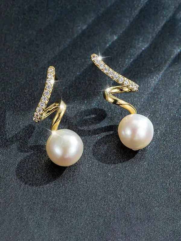 Gold_Tone_Pearl_Drop_Earrings_For_Women