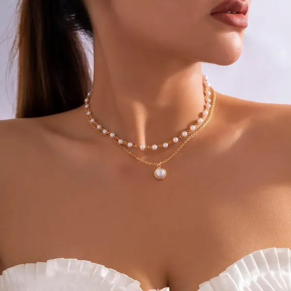 Gold_Tone_Pearl_Layered_Necklace_for_Women