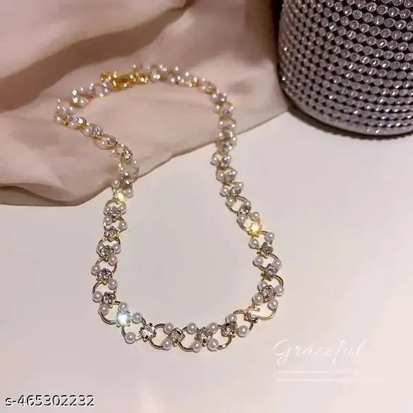 Gold_Tone_Pearl_And_Crystal_Necklace_for_Women