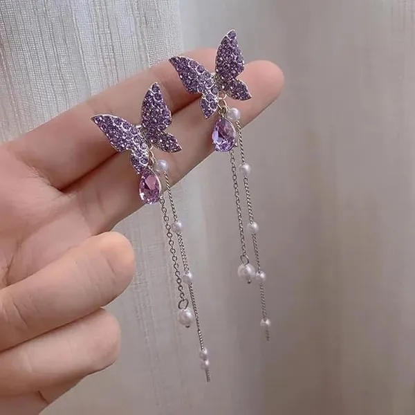 Purple_Butterfly_Drop_Earrings_for_Women
