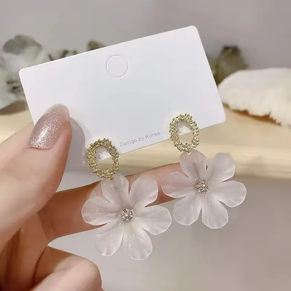 Gold_Tone_Floral_Drop_Earrings_for_Women