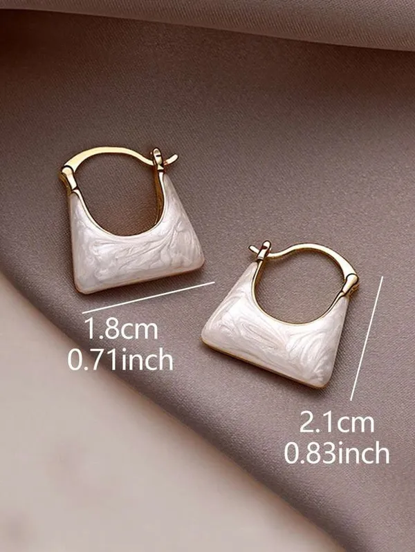 White_Gold_Tone_Geometric_Drop_Earrings_for_Women