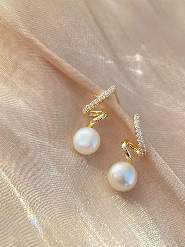 Gold_Tone_Pearl_Drop_Earrings_For_Women