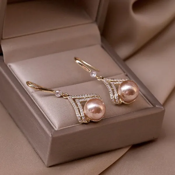 Gold_Tone_Pearl_Geometric_Drop_Earrings_for_Women