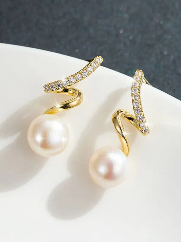 Gold_Tone_Pearl_Drop_Earrings_For_Women