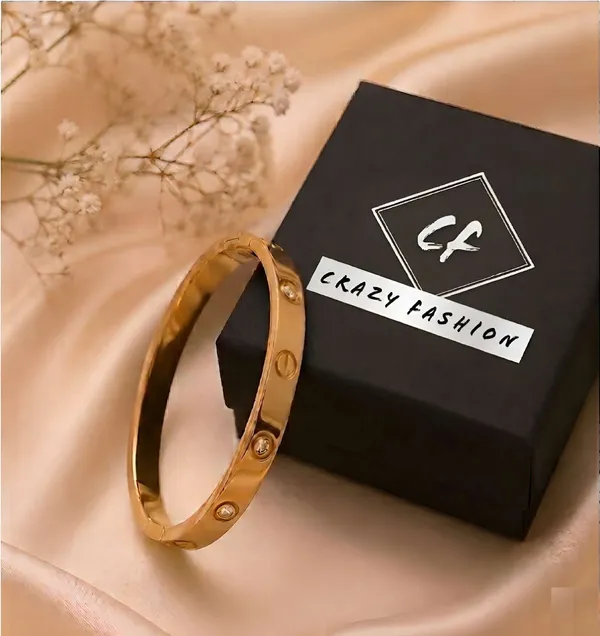Gold_Tone_Screw_Motif_Bracelet_for_Women