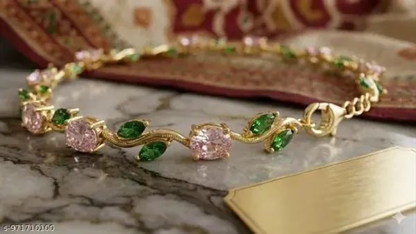 18K_Gold_Vine_Gemstone_Bracelet_for_Women