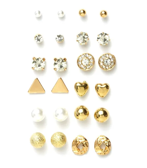 Gold_Tone_Multi_Design_Stud_Earrings_Set_for_Women