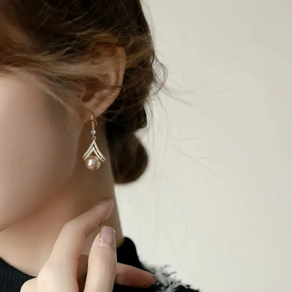 Gold_Tone_Pearl_Geometric_Drop_Earrings_for_Women