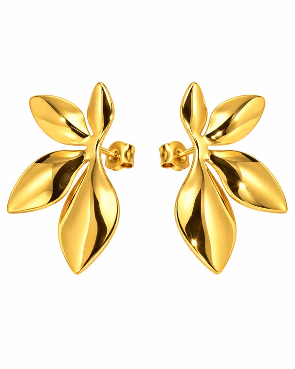 Gold-_Leaf_Embellished_Stud_Earrings_for_Women