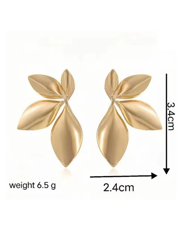 Gold-Tone_Leaf_Design_Earrings_for_Women