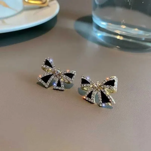 Gold-Tone_Bow_Stud_Earrings_for_Women