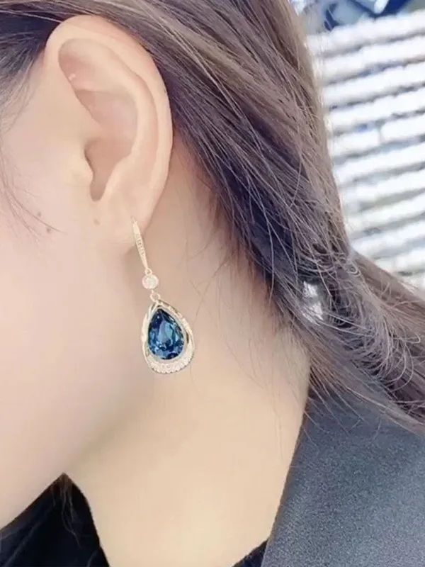 Blue_Teardrop_Drop_Earrings_for_Women