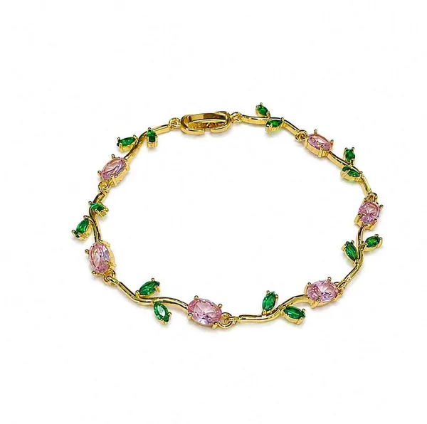 18K_Gold_Vine_Gemstone_Bracelet_for_Women