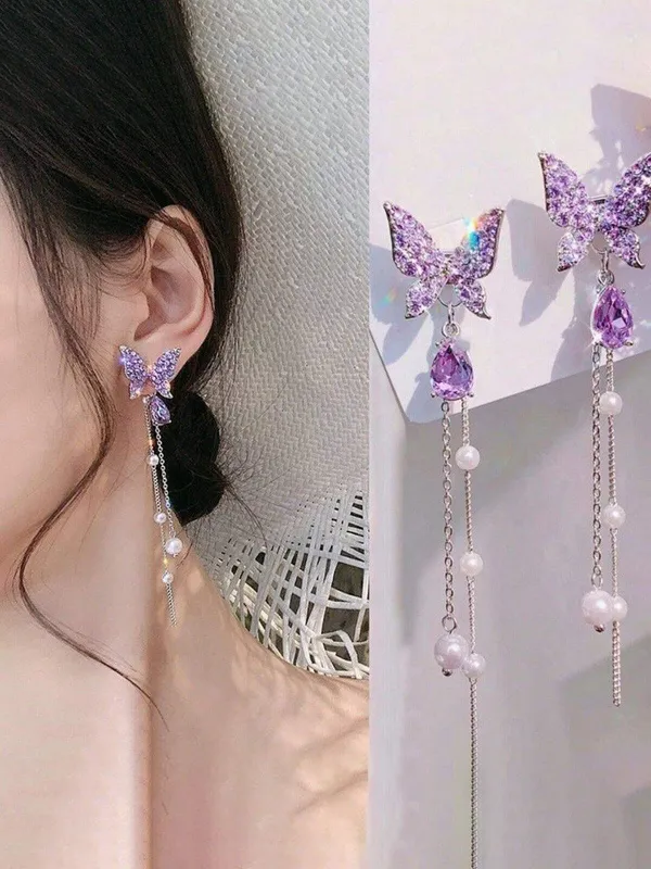 Purple_Butterfly_Drop_Earrings_for_Women