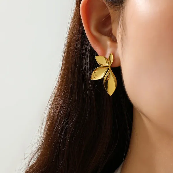 Gold-Tone_Leaf_Design_Earrings_for_Women