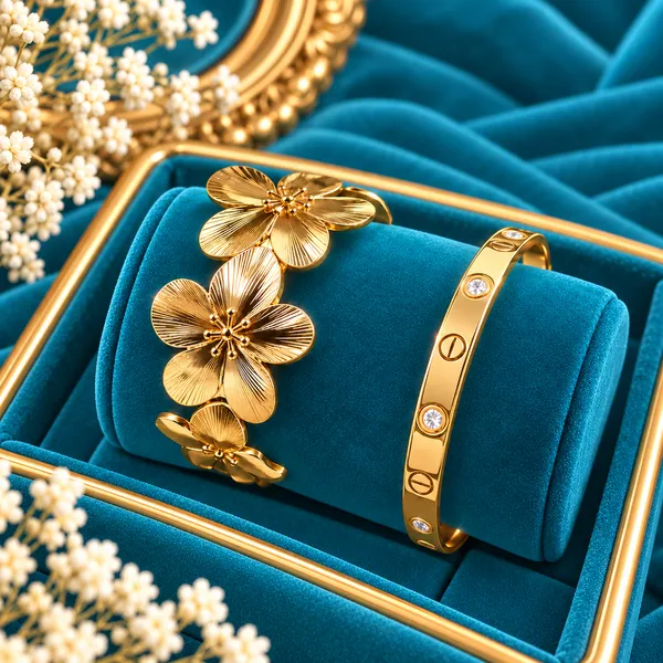 Premium_Gold_Floral_&_Screw-Design_Bracelet_Combo_–_Elegant_Luxury_Bracelet_Set