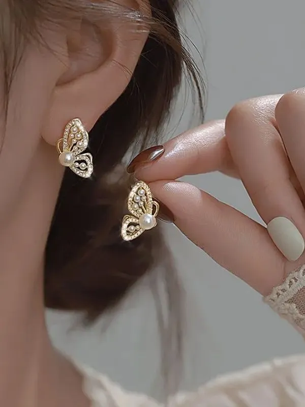 Gold_Tone_Pearl_Butterfly_Earrings_for_Women