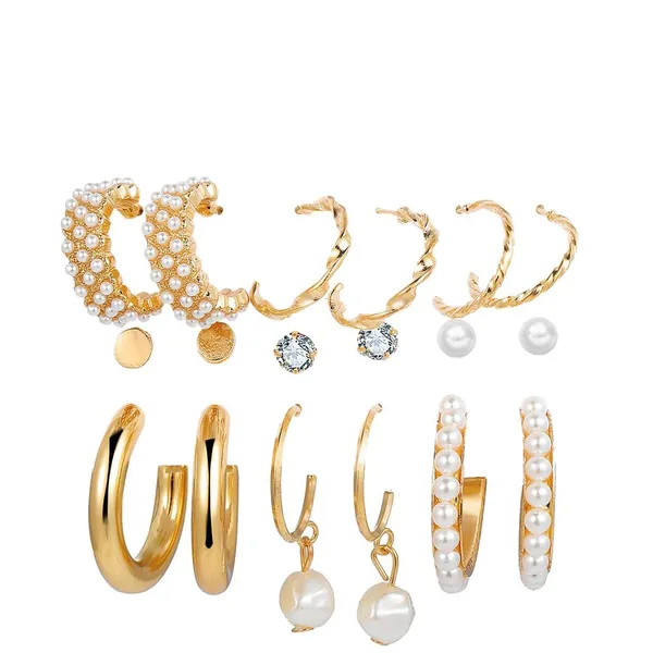 Gold_Tone_Pearl_Hoop_Earrings_Set_for_Women