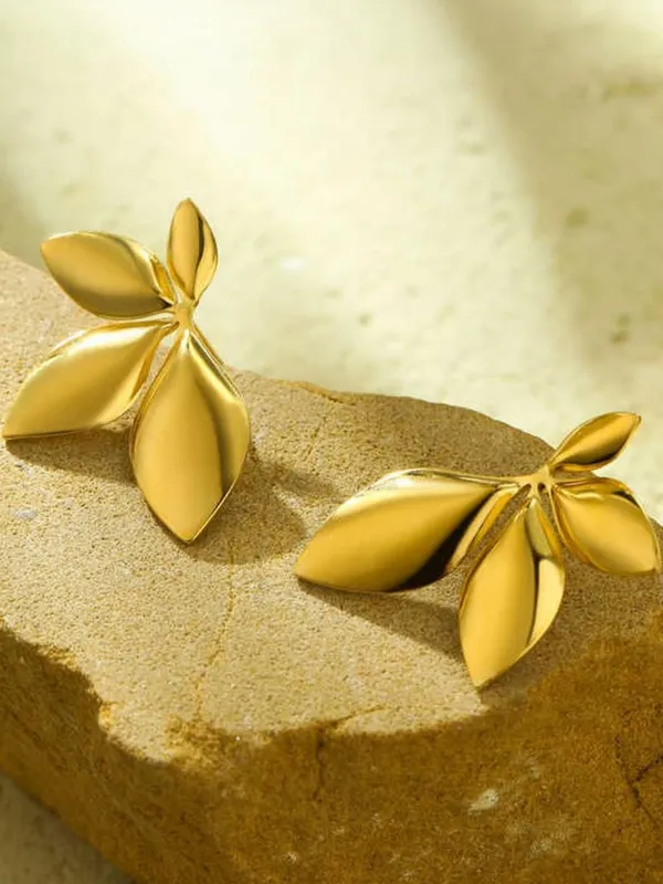 Gold-Tone_Leaf_Design_Earrings_for_Women