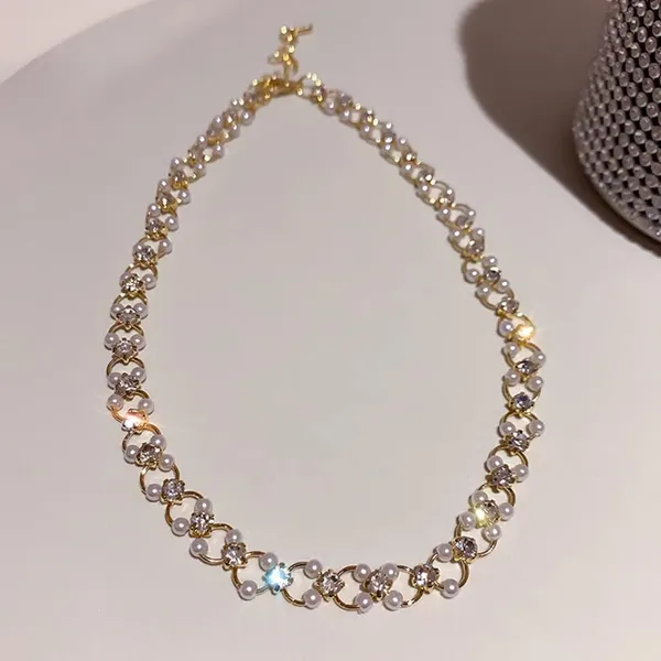 Gold_Tone_Pearl_And_Crystal_Necklace_for_Women