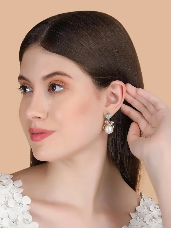 Gold_Tone_Pearl_Bow_Drop_Earrings_for_Women