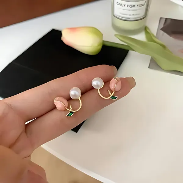 ZENZIVO_Premium_Gold-Plated_Earrings_Combo_–_Crystal_Hoop,_Pearl_Floral_&_Pink_Rose_Design_|_3_Pair_Combo