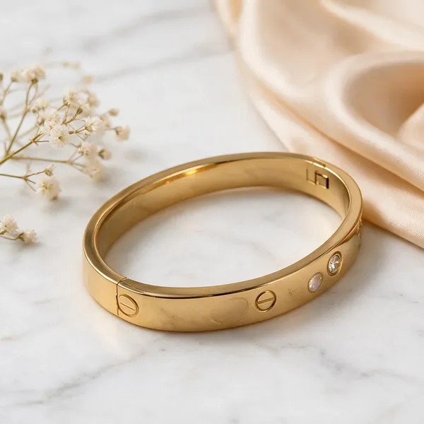 Gold_Tone_Screw_Motif_Bracelet_for_Women